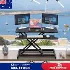 Stand Desk Laptop Riser Height Adjustable Computer Monitor Shelf Black AU