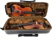 Good Quality Wooden 4/4 Double/Two Violins Foamed Case+ free violin string set