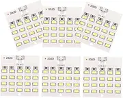CIYODO 6pcs LED Light Board Power Front Dimmer Truck Interior Accessories Base LED Panel for Car Bulbs Car Light Panel Backlight Overhead Rechargeable Auto Headlights Door Wire Aluminum