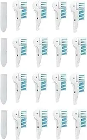 Ustbaly Dual-Action Electric Replacement Toothbrush Heads Fit for Models 3733 4732 4734 - Cup-Shaped and Action Cup Brush Heads - Efficient Cleaning - Easy to Replace (16Pcs)