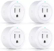 Smart Socket WiFi 4 Pack White YX-WS01 Smart Plug Compatible Alexa Google