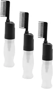 Ipetboom 3pcs Hair Color Applicator Bottles Durable Oil Dispenser with Root Comb for Even Hair Dyeing and Scalp Treatment Lightweight and Easy to Clean