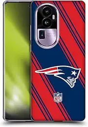 Head Case Designs Officially Licensed NFL Stripes New England Patriots Artwork Soft Gel Case Compatible with Oppo Reno10 Pro+