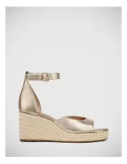 [Wittner] Nissa Metallic Espadrille Wedge in Champagne