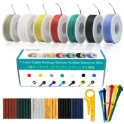 26AWG Electric Control Flexible Silicon Stranded Wire Hook up Kit - 7 Colors, 33