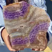 5.00LB Natural Beautiful amethyst Agate Geode Crystal Slice Extra Gemstone