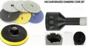 4" Diamond 3 Step Polishing Pad 1/4" stone ceramic marble porcelain drill bit