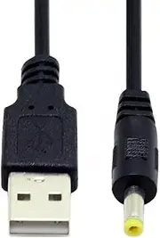 USB to DC 4.0x1.7mm Cable,USB 2.0 Type A to DC 5V 4.0x1.7mm Power Round Plug Cable 24AWG 120cm