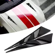 2pc Black Car Air Flow Intake Scoop Bonnet Simulation Vent Cover Hood Decoration (for: Chrysler)