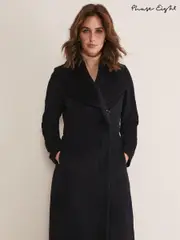 Phase Eight Black Nicci Wool Coat (C37443) | $551