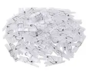 50 Pcs Mini Clear Clothespins Clip, Plastic Utility Paper Clip, Paper Photos ...