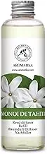 Reed Diffuser Refill Monoi de Tahiti - 200ml - Scented Diffuser with Rattan Sticks - Room Diffuser Refill - Home Fragrance - Room Freshener - Diffuser with Sticks - Sweet Scent - Floral Fragrance