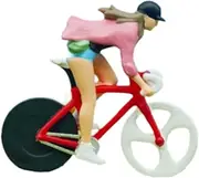 Ｓｉｍｈｏａ 1/64 Scale Cyclist DIY Crafts Resin Riding Figure Miniature Biker for Miniature Scene, Woman