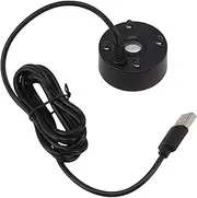 Mist Maker USB Colorful LED Lights 5V Ultra Sound Fountain Atomizer for Pond Rockery Fish Tank Sink (Black)