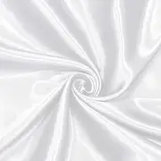 Homiest White Satin by The Yard, 1 Yard x 58 Inch Charmeuse Silky & Shiny Cloth, Smooth Bridal Fabric for Wedding Dress, Clothing Making, DIY Crafts, Sewing