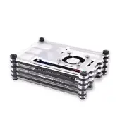9 Layers Acrylic Transparent Case with Cooling Fan for Raspberry Pi 3B+ New
