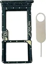 Single Sim Card Tray Slot Holder Micro SD Card Replacement for Motorola Moto G Stylus 5G 2023 XT2315(Cosmic Black)