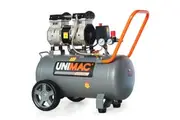 UNIMAC 40L 2.0HP Silent Oil-Free Electric Air Compressor, Portable, Twin Nitto Outlets