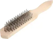 KOCKSHION Wooden Handle Stainless Steel Remover Tool Comfortable Grip Kitchen Cleaner for Efficient Fish Scaling Wire Brush for Easy Maintenance and Versatile Use