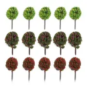 30*-Flower Trees HO Scale Model Train Layout Garden Park Scenery Landscape Lot