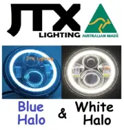 7" Headlights BLUE and WHITE Halo Valiant Chrysler Charger AP AP6 VC VF VJ (for: Chrysler)