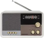 CR3036D-WS Tribute Vintage AM/FM Bluetooth Radio, White Sand