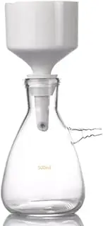 500ml Suction Flask and 100mm Buchner Funnel Kit - Heavy Wall Glass Filtration Set for Laboratory Chemistry