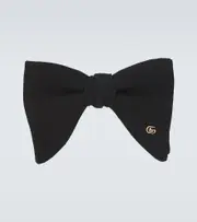 [Gucci] Gucci Silk crêpe bow tie One Size black
