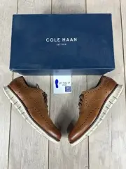 Cole Haan British Tan Zerogrand Wingtip Oxford Shoes Size 9.5 C14493