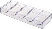 WESIEVYA Acrylic Poker Chip Tray Storage Box Desktop Organiser Toy Storage Organiser