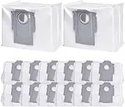 12 Pack Vacuum Dust Bags Compatible with Roborock S8+, S8 Pro Ultra, S7 MaxV Ultra, S7 Max Ultra, S7 Pro Ultra, Q7, Q7+, Q7 Max, Q7 Max+, Q8 Max+, Q5, Q5+, Q5 Pro+ Robot Vacuum, 3L Capacity