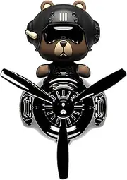 Bear Car Aromatherapy Clip - Plane Car Air Freshener | and Stylish Car Scent Solution | Vent Freshener with Rotating Propeller | Exquisite Air Conditioning Car Perfume Vent Clip