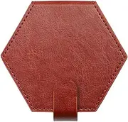 Oshhni Multifunctional Dice Organizer Holder, Dice Storage Case, Portable PU Leather Hex Dice Box for Travel, Dark Brown