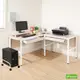 《DFhouse》頂楓150+90公分大L型工作桌+2抽屜+主機架+桌上架-楓木色 工作桌 (4.4折)