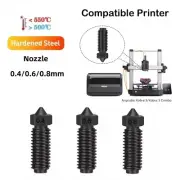 0.4/0.6/0.8mm Hardened Steel Black Nozzle Kit For Anycubic Kobra 3/Kobra 3 Combo
