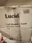 LUCID 4" Cooling Gel Memory Foam Mattress Topper - Full Size-Factory Sealed