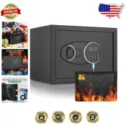 0.77 cu.ft Modern Fireproof Safe with Alarm for Home or Office Security