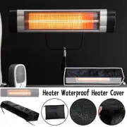 Black Wall Mounted Patio Heater Cover Waterproof Infrared Heater Protector