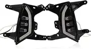 2Pcs Car LED Daytime Running Light Fog Lamp Cover DRL Dynamic Turn Signal Light for Chevrolet Equinox 2022 2023