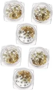 Minkissy 2sets Nail Glitter Christmas Stickers Snowflake Nail Art Charms for Salon Home 3boxes*2
