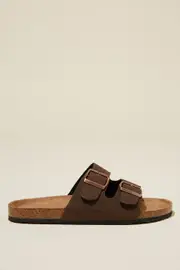 [Rubi] Rubi - Rex Double Buckle Slide - Rich brown micro 39 RICH BROWN MICRO