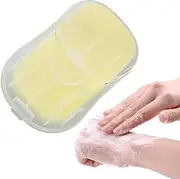Travel Soap Sheets | Set of 50 Portable Soap Paper Sheets | One Time Hand Washing Bath Scented Paper Soap for Outdoor Camping