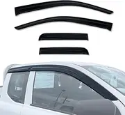 AUSGO Weathershields Compatible with Ford Ranger Next-Gen Extra Cab 2022-Onwards, Luxury Weather Shields Window Visors Wind Deflectors Sun Rain Guard 4PCS Set