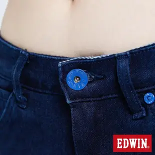 【EDWIN】女裝 JERSEYS EJ2棉感窄管迦績褲(原藍磨)