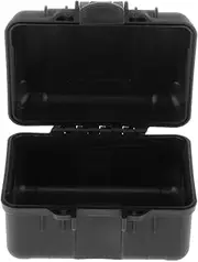 [Generic] Tool Box Storage Case Hard Case Small Safe Lockable Weather Resistance Portable Hardware Organizer for Hobby or Craft Camera, 11cmx7.8cmx4.2cm