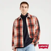 在飛比找Yahoo!奇摩拍賣優惠-Levi’s 男L 格紋 寬鬆 羊毛襯衫外套