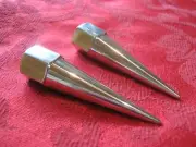ATOM BIKES HARDCORE HARDWARE APOCALYPSE PEGS 5/8" HEX SPIKED AXLE NUTS ONE PAIR