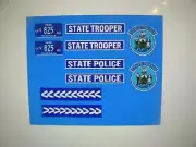 Maine State Police Patrol Vehicle Decal s 1:64 two for one money