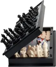 KAILE 10" Magnetic Chess Sets - 3 in 1 Travel Chess Checkers Backgammon Set with