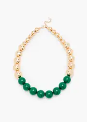 [Taking Shape] Taking Shape Short Ball Necklace in Green - Women's Accessories Green